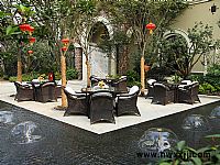 別墅（shù）庭院藤編桌椅案（àn）例