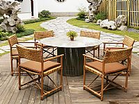 仿竹藤編椅YD-25086