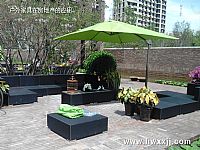 房地產戶外（wài）藤編沙發桌椅